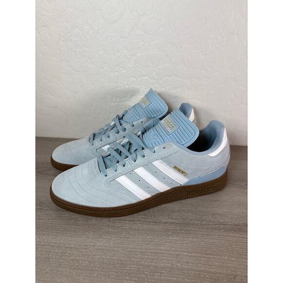 Adidas Busenitz Men’s 12 Sneaker Skateboarding Shoe Ash Gray Gum Blue Athletic - Picture 1 of 9